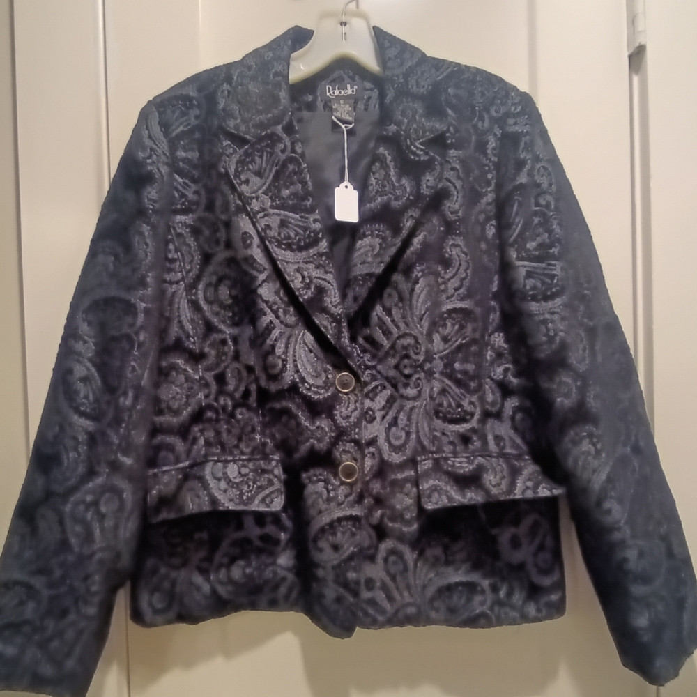 Rafaella Charcoal Floral Women's Blazer